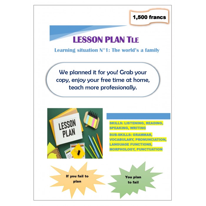 lesson plan Tles. LSN°1. The world's a family lesson plan Tles. LSN°1. The world's a family