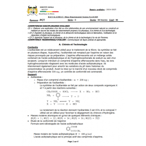 Sujet Examen Blanc BAC 2025 - PCT Série C - Département Donga