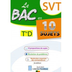 Annale SVT Le BAC en 10 SUJETS 3e édition