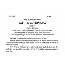 SUJET ET CORRIGE BAC BLANC NATIONAL 2020 MATHÉMATIQUES SÉRIE C